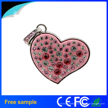 Cadeau Promotionnel Girl&#39;s Heart Pendrive Pendentif Bague 8GB USB Flash Drive